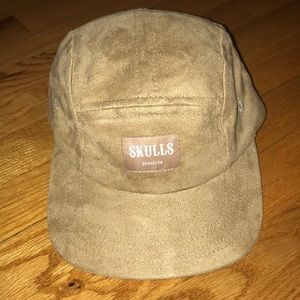 Five Panel “Skulls” Brooklyn Beige fabric Camp Hat